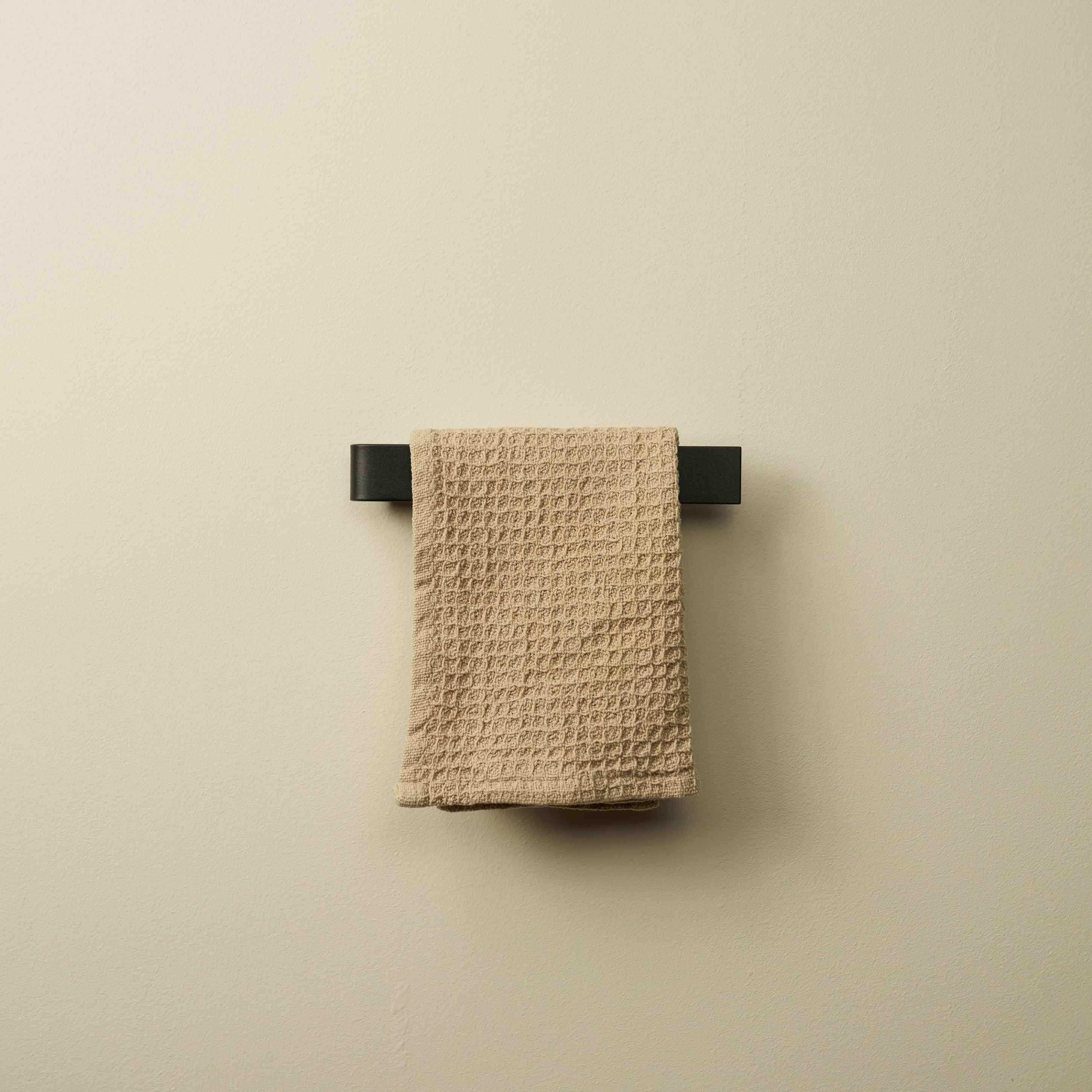 Designfabrik Hamburg Spültuchhalter ohne Bohren, Geschirrtuchhalter für Spüllappen selbstklebend schwarz