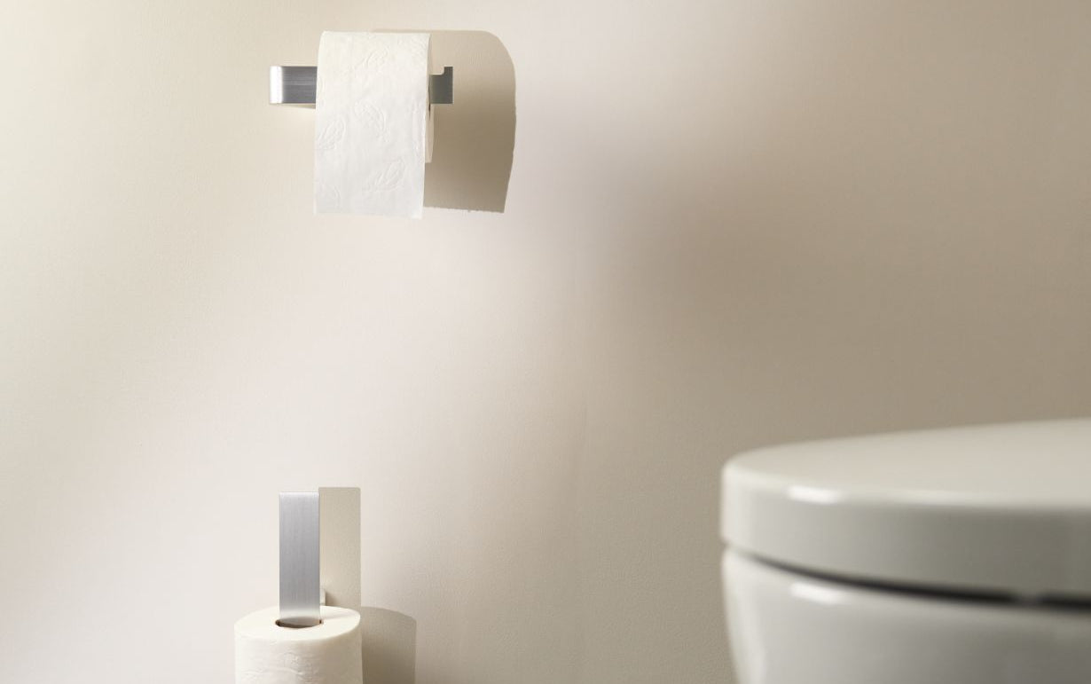 Designfabrik Hamburg Ersatzrollenhalter für Toilettenpapier zum Kleben ohne Bohren