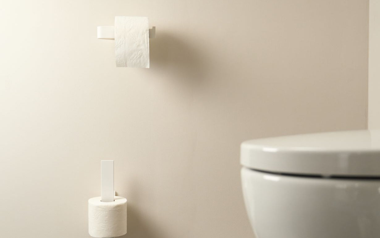 Designfabrik Hamburg Ersatzrollenhalter für Toilettenpapier zum Kleben ohne Bohren