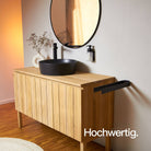 Designfabrik Hamburg zweiarmiger Handtuchhalter doppelarm feststehend Wandmontage 42cm schwarz