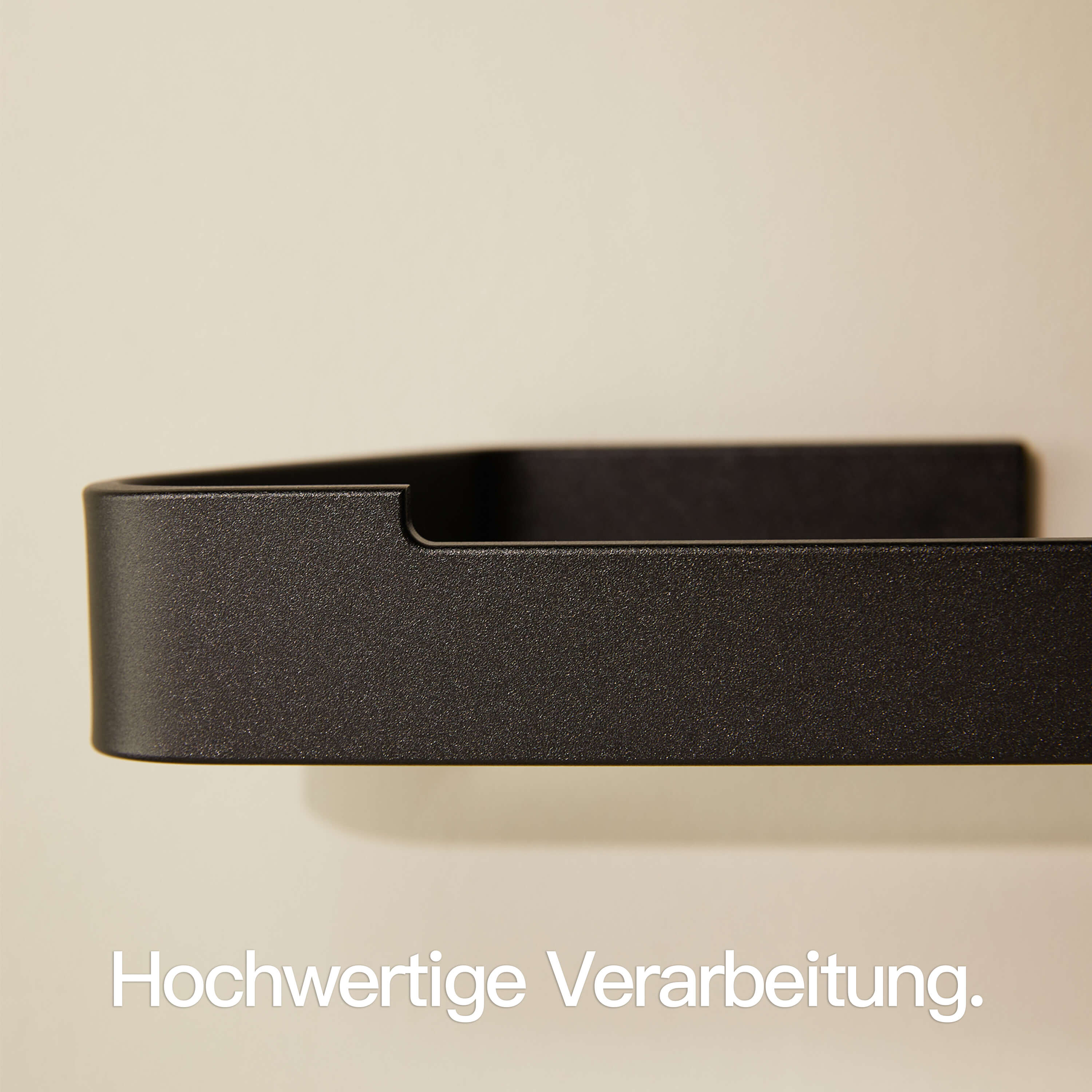 Designfabrik Hamburg selbstklebender Toilettenpapierhalter Klorollenhalter ohne Bohren schwarz