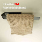 Designfabrik Hamburg Spültuchhalter ohne Bohren, Spüllappenhalter, Geschirrtuchhalter Lappenhalter Küche schwarz