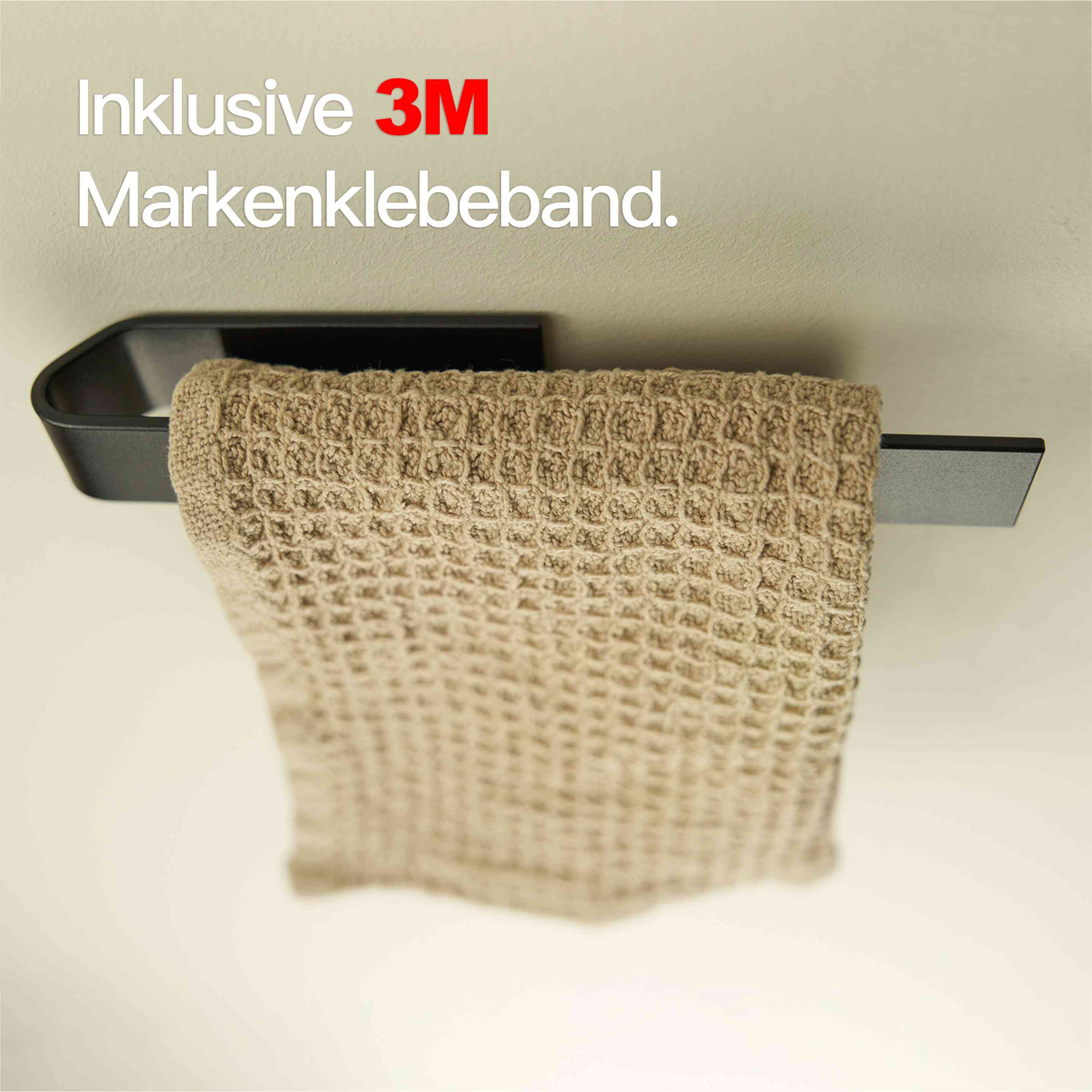 Designfabrik Hamburg Spültuchhalter ohne Bohren, Spüllappenhalter, Geschirrtuchhalter Lappenhalter Küche schwarz