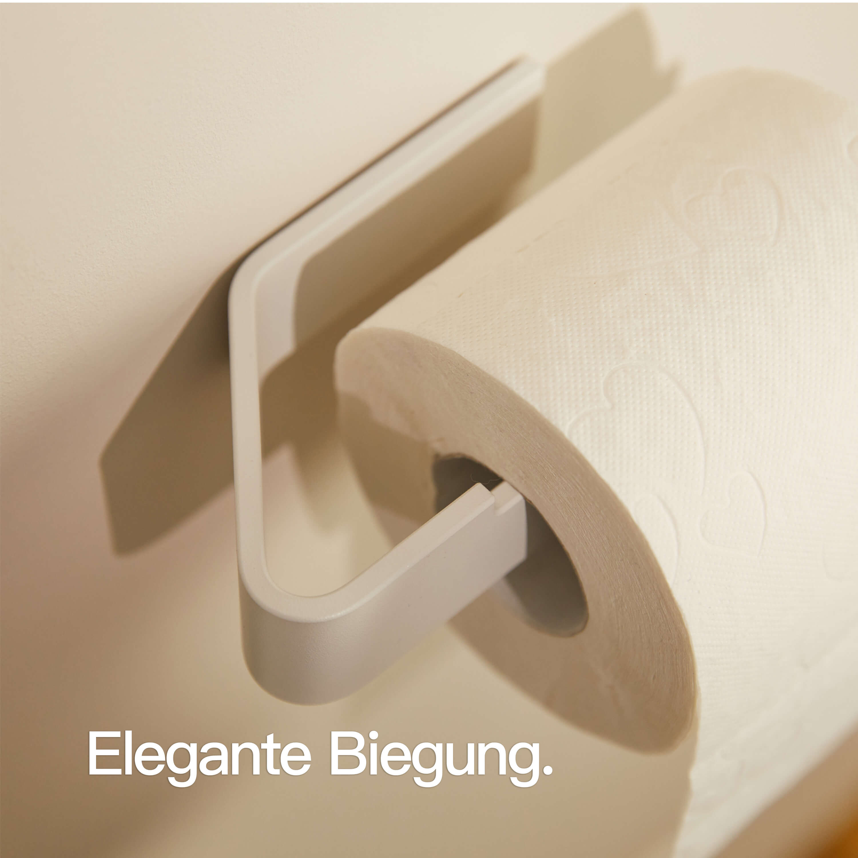 Designfabrik Hamburg selbstklebender Toilettenpapierhalter Klorollenhalter ohne Bohren weiß