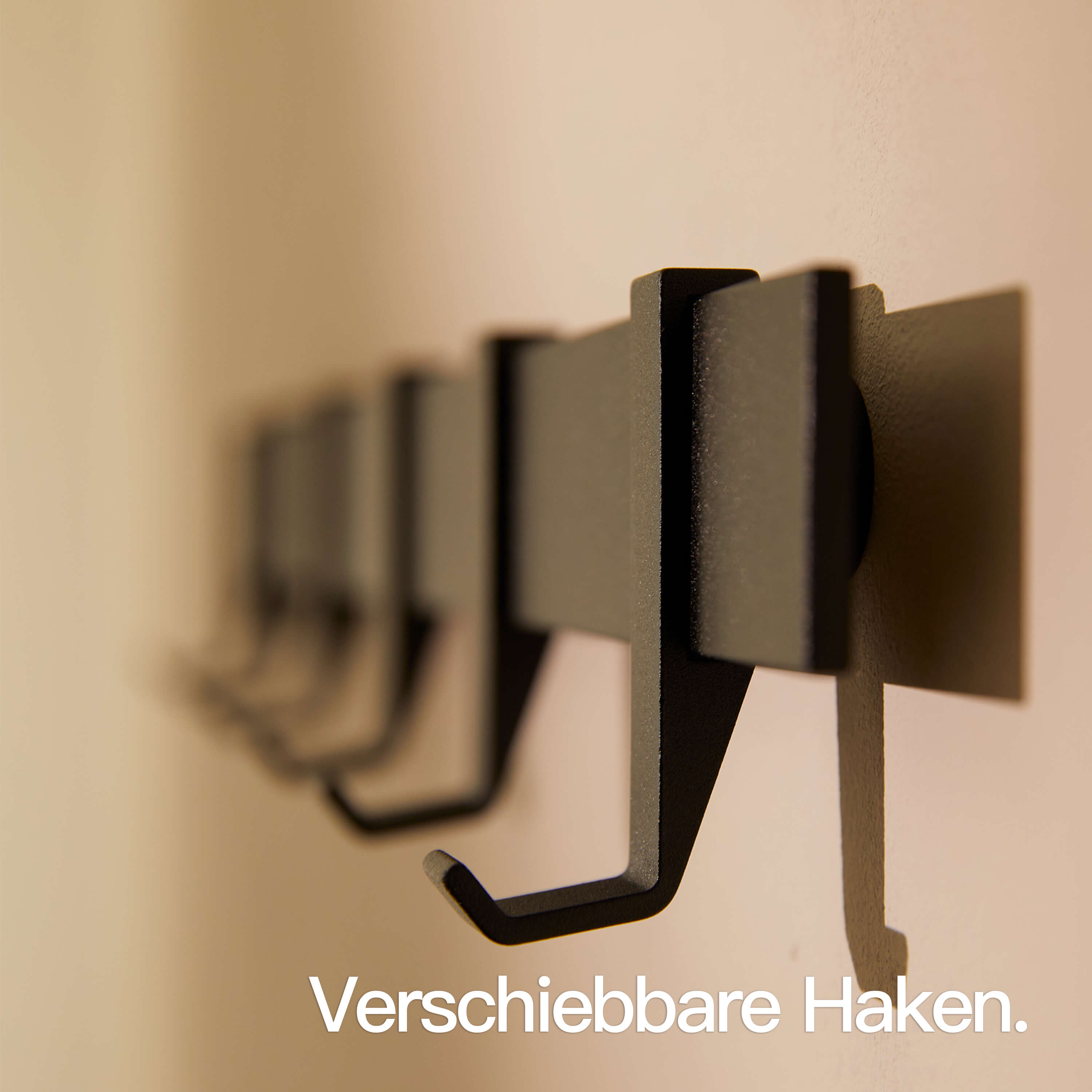 Designfabrik Hamburg Garderobenleiste Kleiderstange hochwertig modern minimalistisch schwarz weiß 58 80