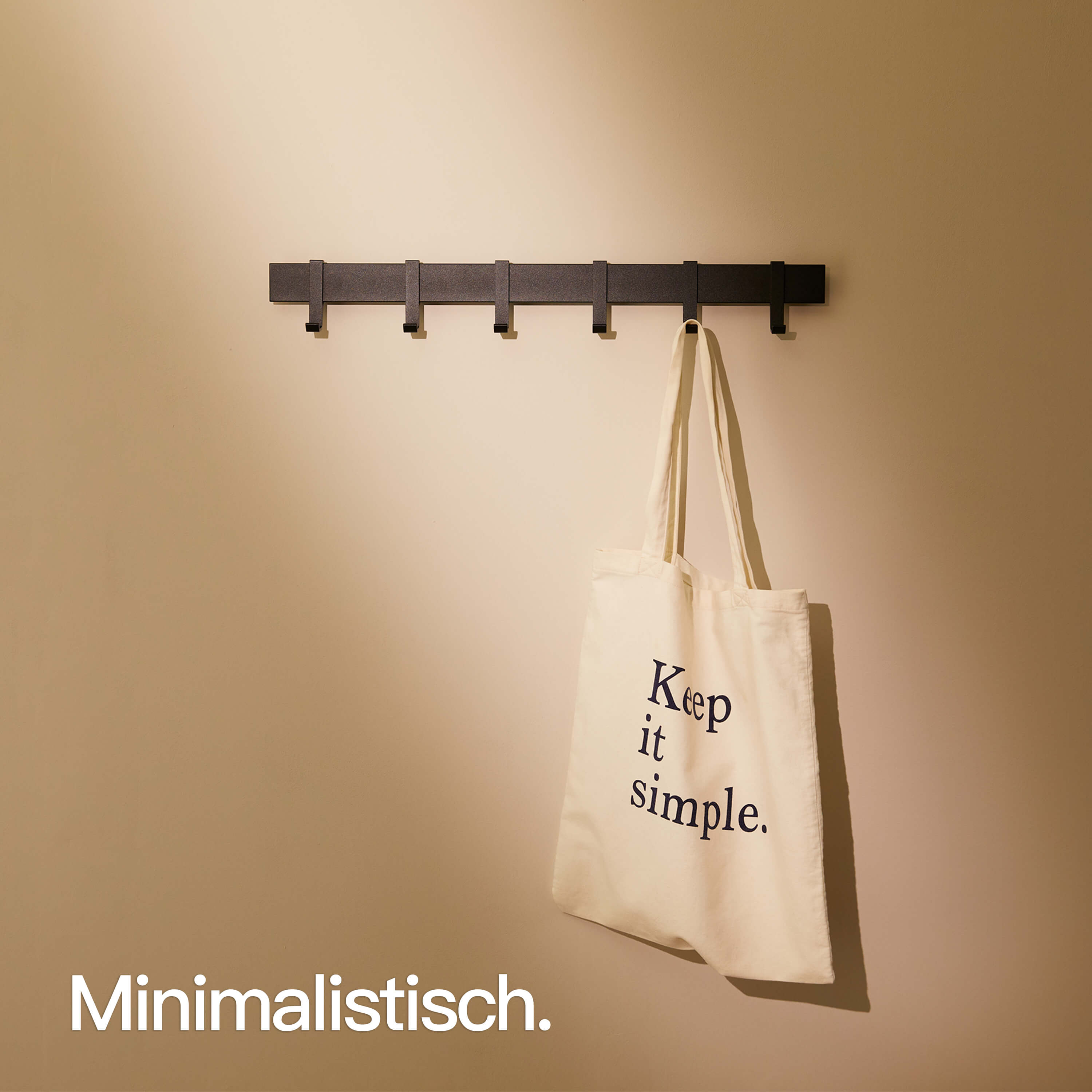 Designfabrik Hamburg Garderobenleiste Kleiderstange hochwertig modern minimalistisch schwarz weiß 58 80