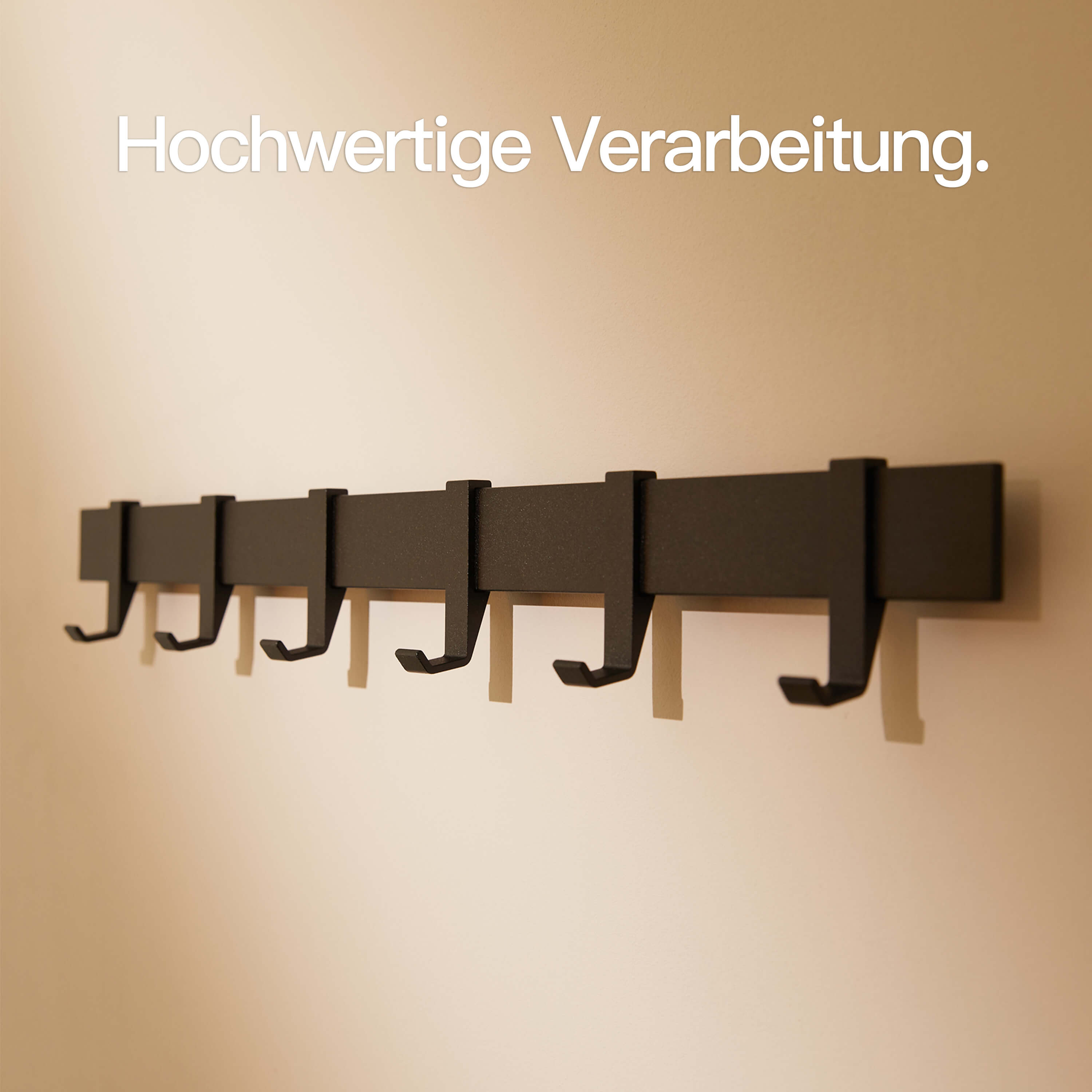 Designfabrik Hamburg Garderobenleiste Kleiderstange hochwertig modern minimalistisch schwarz weiß 58 80