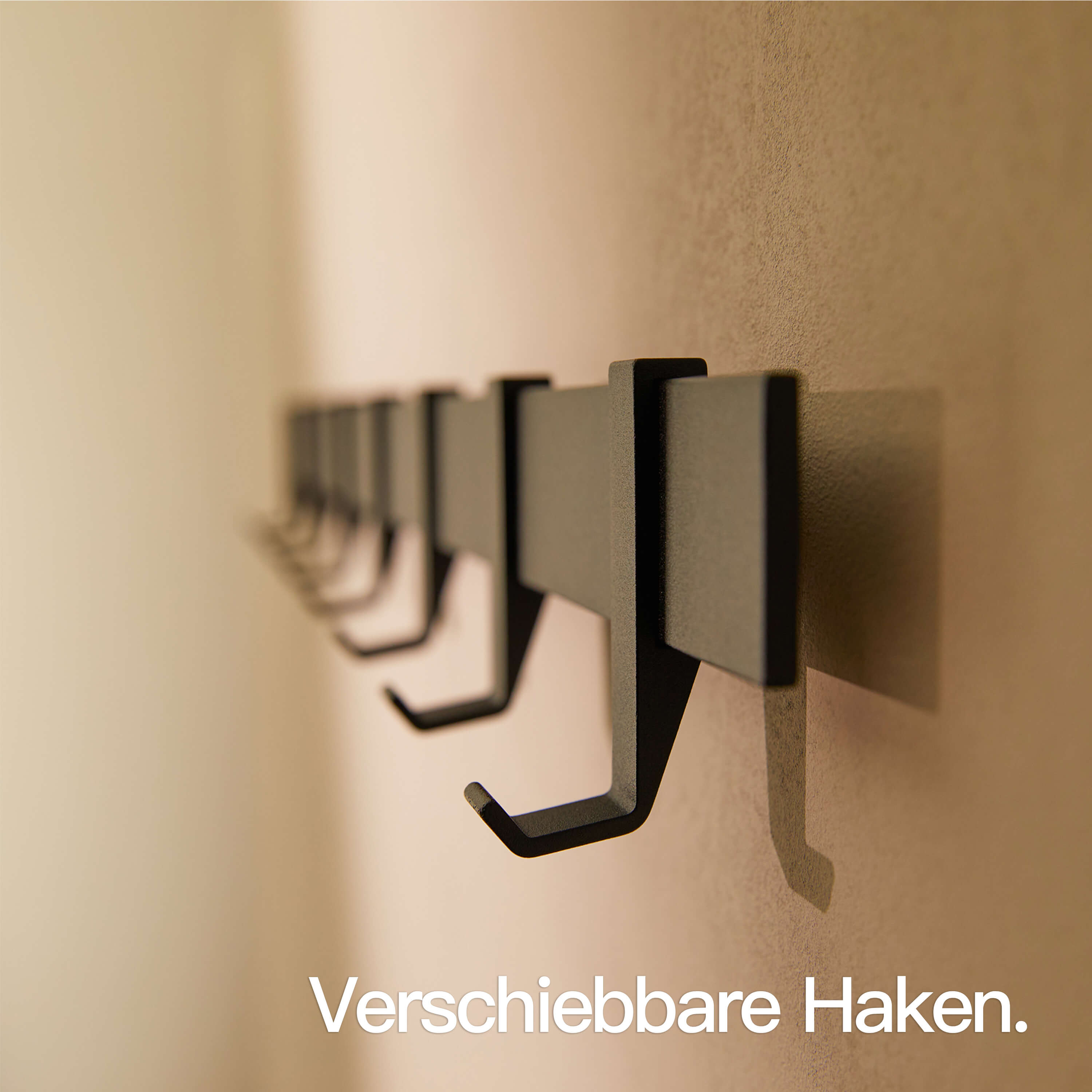 Designfabrik Hamburg Garderobenleiste Kleiderstange hochwertig modern minimalistisch schwarz weiß 58 80