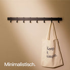 Designfabrik Hamburg Garderobenleiste Kleiderstange hochwertig modern minimalistisch schwarz weiß 58 80