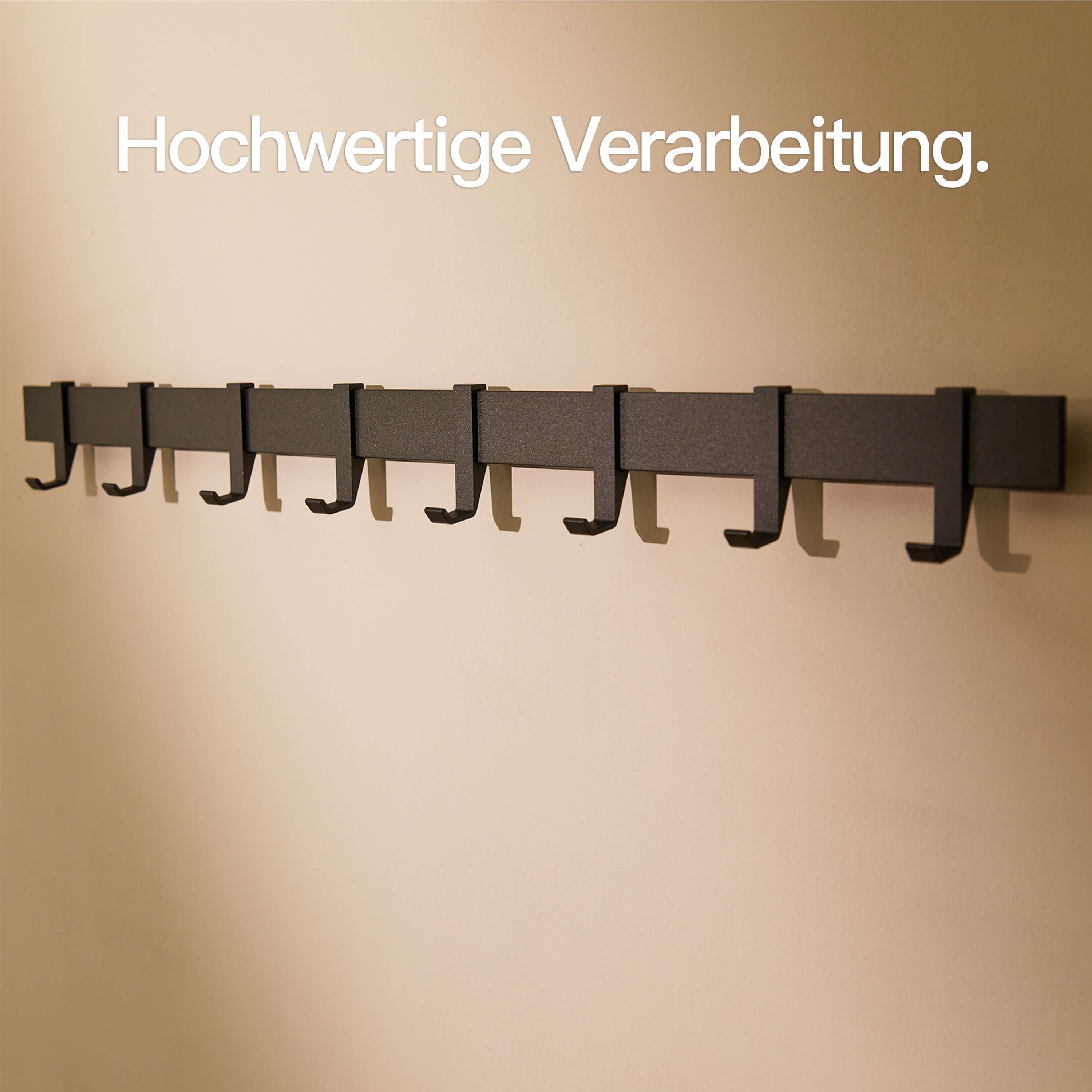 Designfabrik Hamburg Garderobenleiste Kleiderstange hochwertig modern minimalistisch schwarz weiß 58 80