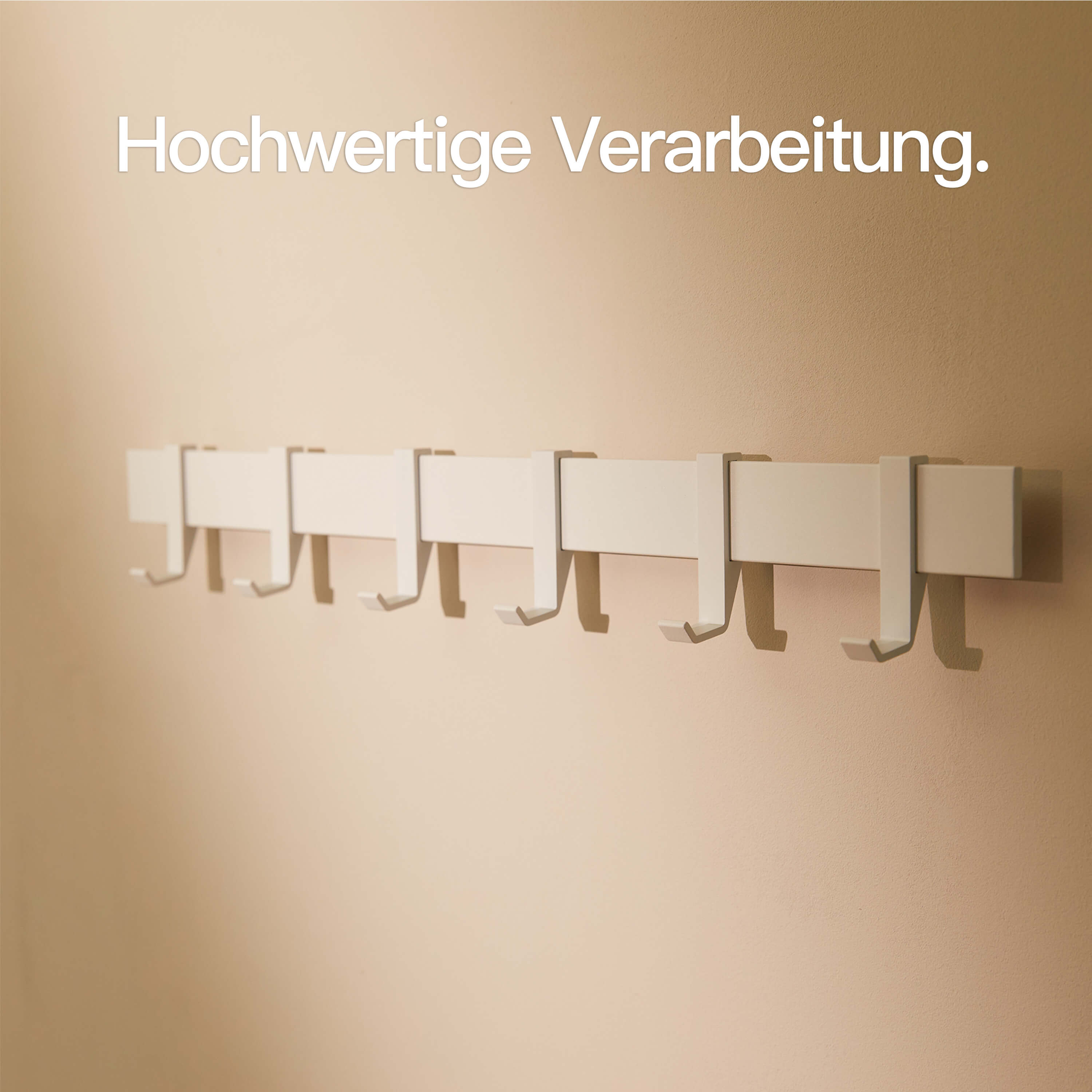 Designfabrik Hamburg Hochwertige Wandgarderobe hängend hochwertig Weiß