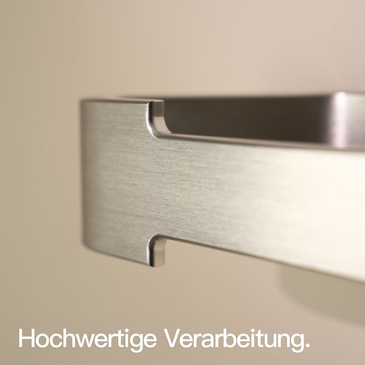 Designfabrik Hamburg Küchenrollenhalter selbstklebend ohne Bohren für Küchenpapier als Küchenaccessoire silber Edelstahloptik