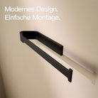 Designfabrik Hamburg Küchenrollenhalter selbstklebend ohne Bohren für Küchenpapier als Küchenaccessoire schwarz