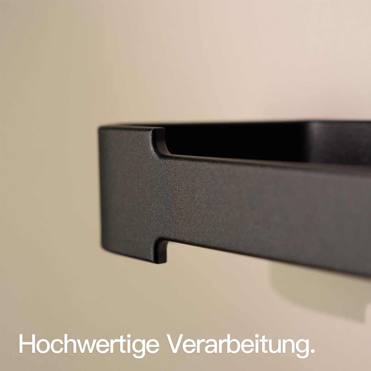 Designfabrik Hamburg Küchenrollenhalter selbstklebend ohne Bohren für Küchenpapier als Küchenaccessoire schwarz