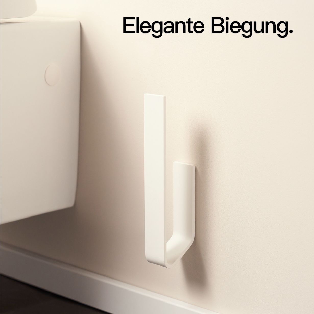 Designfabrik Hamburg Ersatzrollenhalter für Klopapier zum Kleben ohne Bohren mittels 3M Markenklebeband