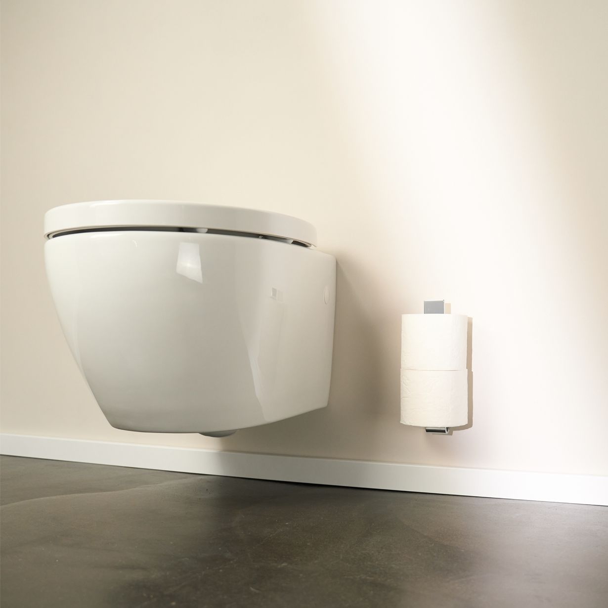 Designfabrik Hamburg Ersatzrollenhalter für Klopapier zum Kleben ohne Bohren mittels 3M Markenklebeband