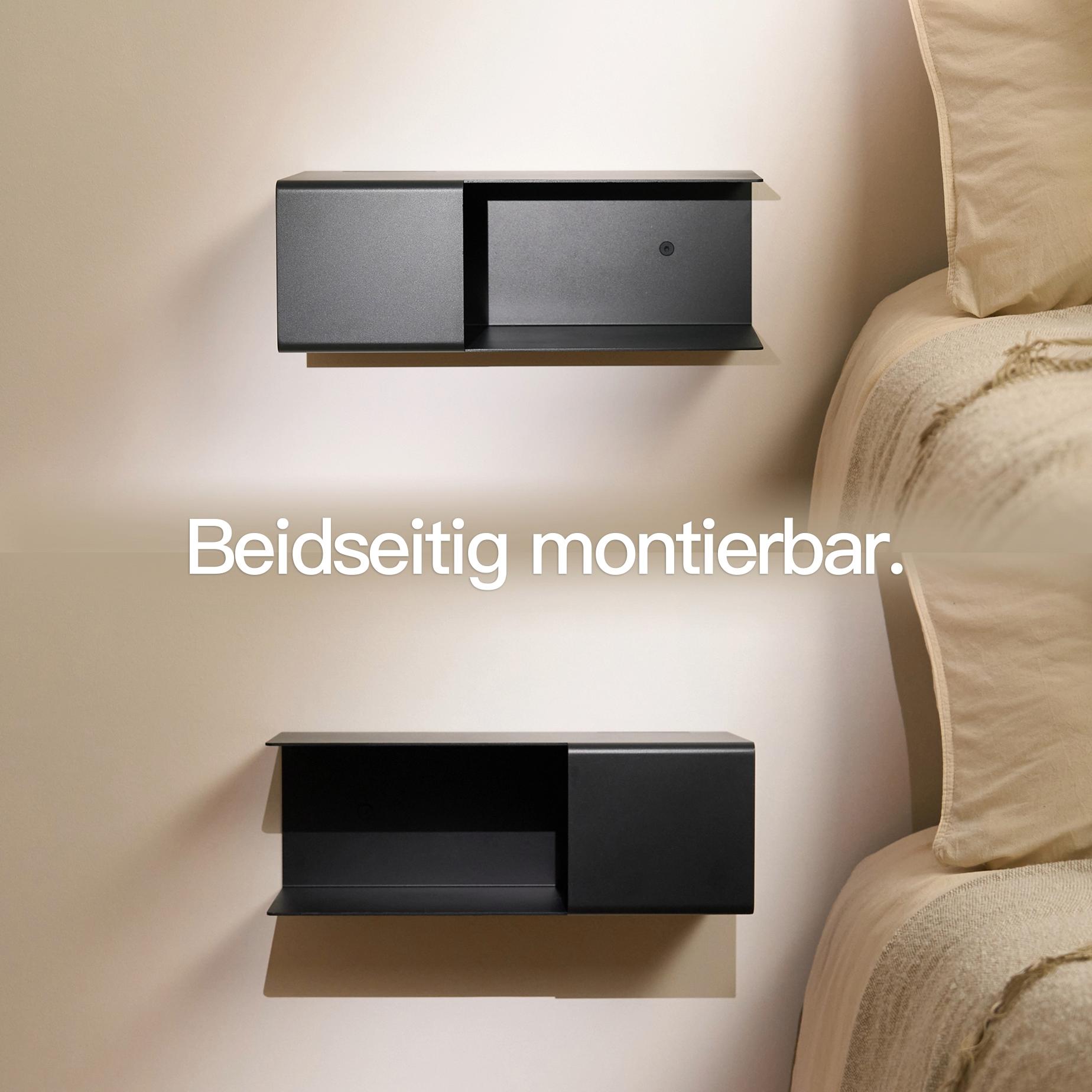 Designfabrik Hamburg Nachttisch beidseitig montierbar