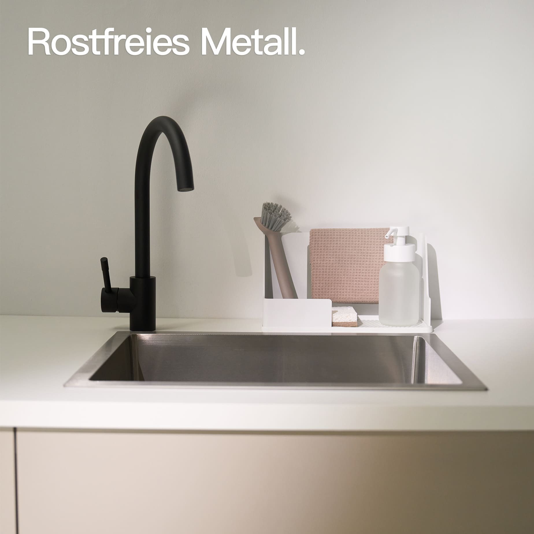 Designfabrik Hamburg Spülcaddy weiß Aluminium