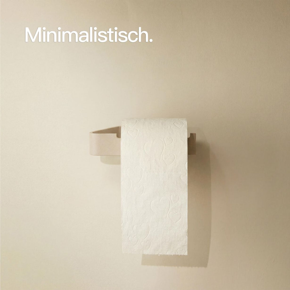 Designfabrik Hamburg Toilettenpapierhalter ohne Bohren zur Wandmontage beige