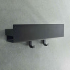 Designfabrik Hamburg Duschablage ohne Bohren schwarz matt 30cm, Duschregal Wand