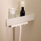 Designfabrik Hamburg Duschablage als Eckablage ohne Bohren für Duschutensilien und Shampoo weiß