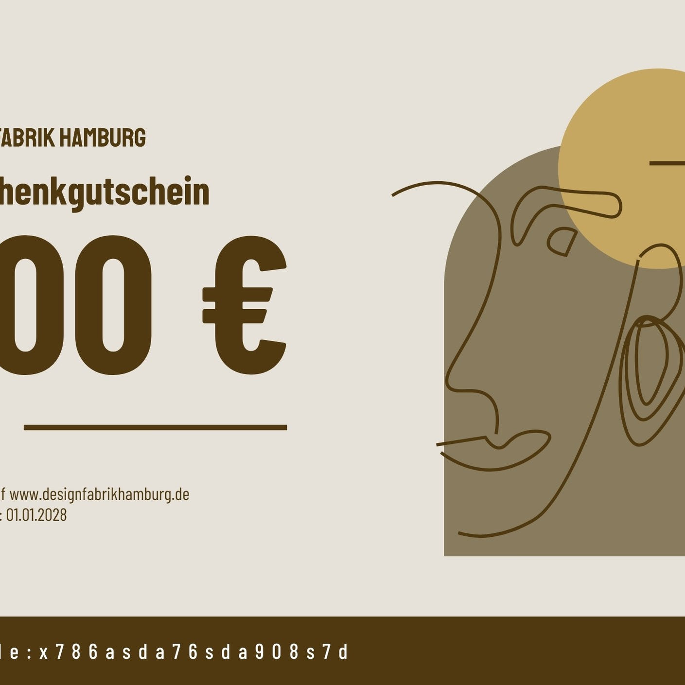Designfabrik Hamburg Geschenkgutschein / Geschenkkarte / Wertgutschein Design