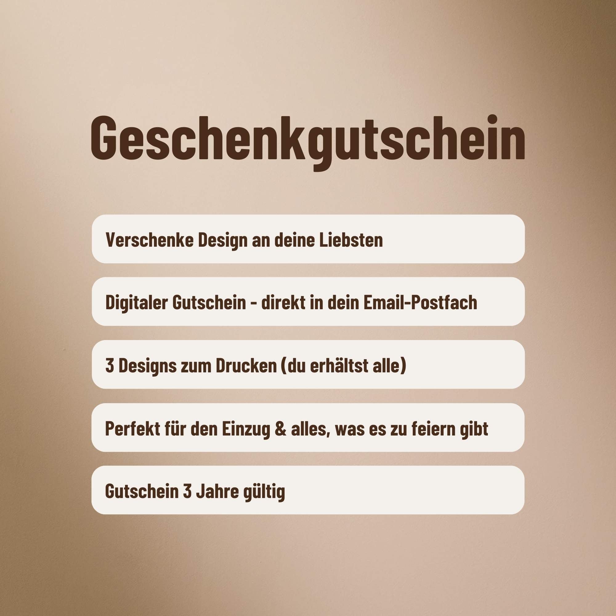 Designfabrik Hamburg Geschenkgutschein / Geschenkkarte / Wertgutschein Design Benefits