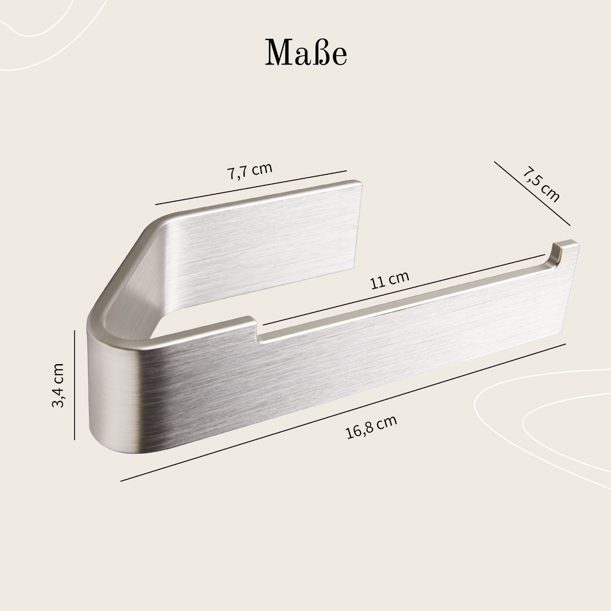 Designfabrik Hamburg Toilettenpapierhalter ohne Bohren