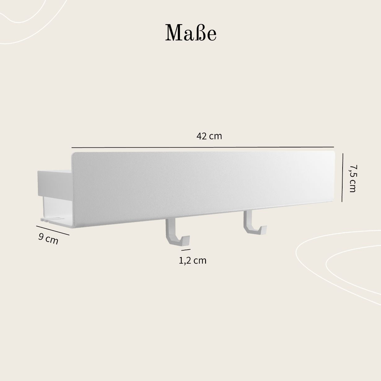 Designfabrik Hamburg Duschablage aus Metall ohne Bohren