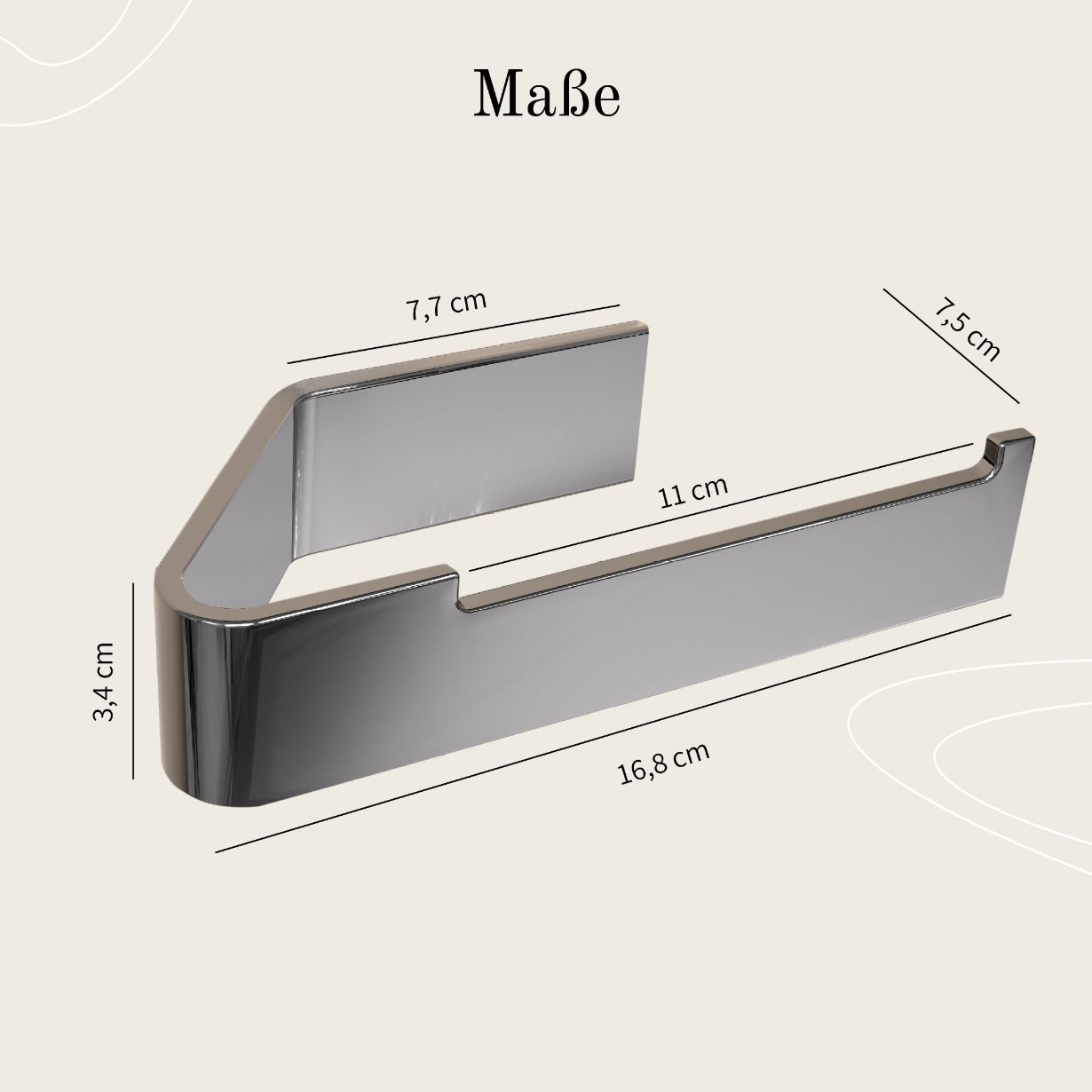 Designfabrik Hamburg Toilettenpapierhalter ohne Bohren