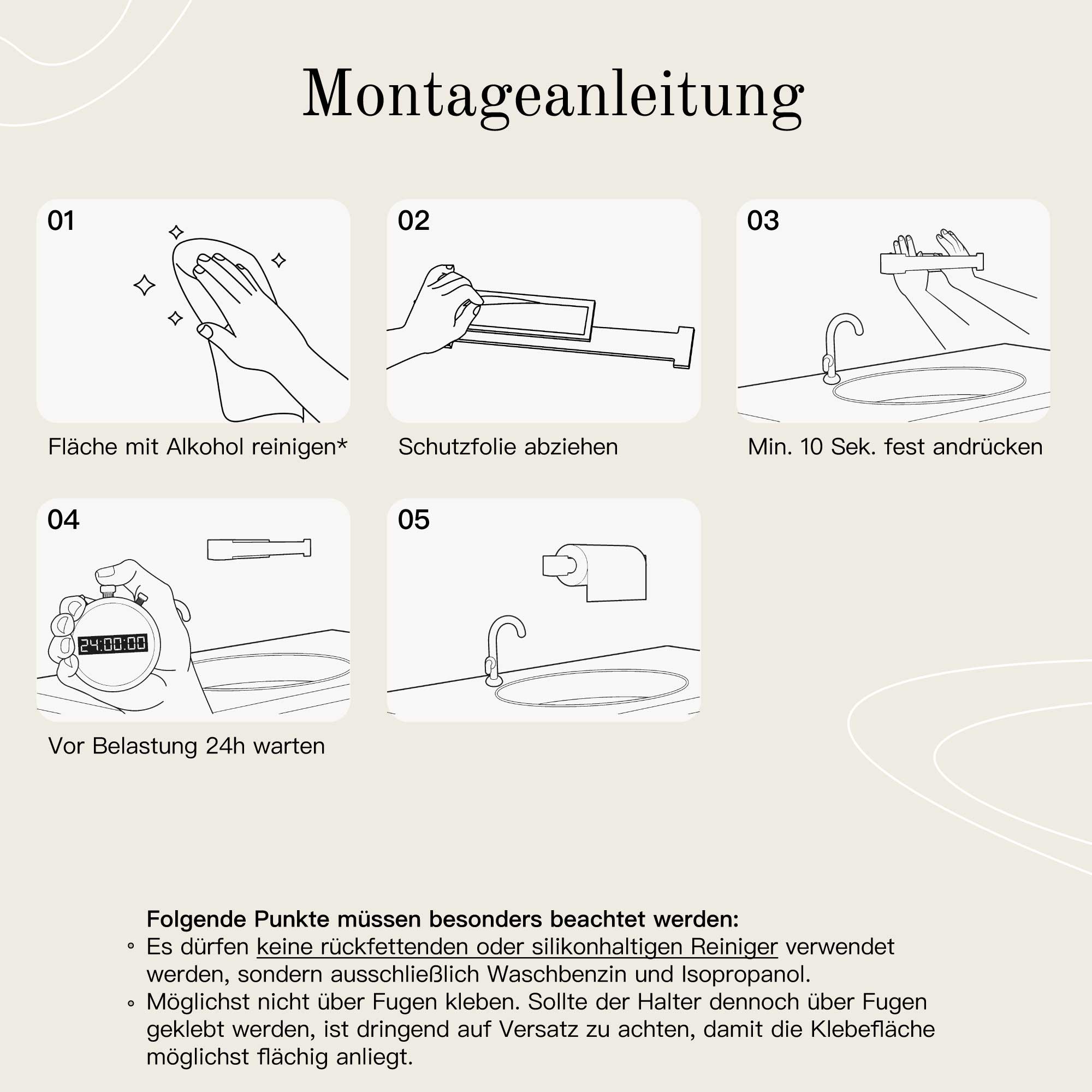 Designfabrik Hamburg Montageanleitung für Küchenrollenhalter als Küchenaccessoire