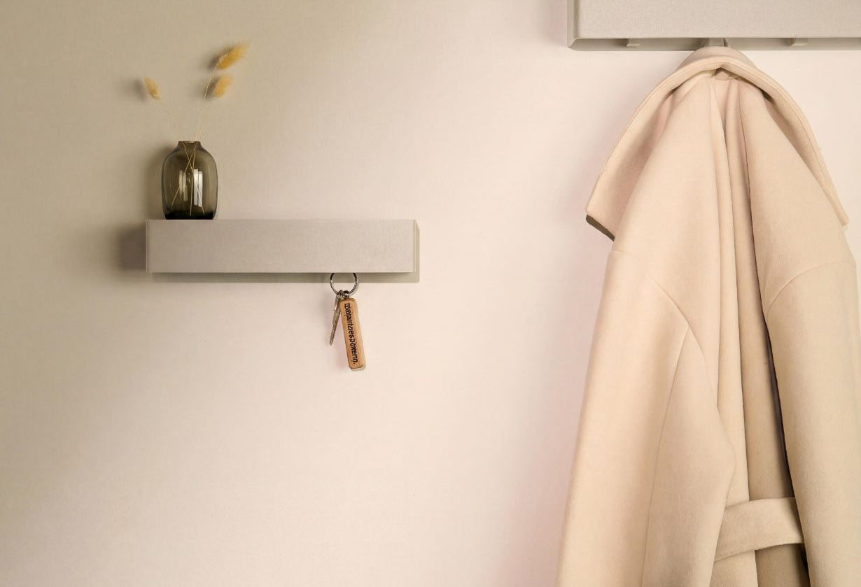 Designfabrik Hamburg Schlüsselbrett passend zur Garberobe beige