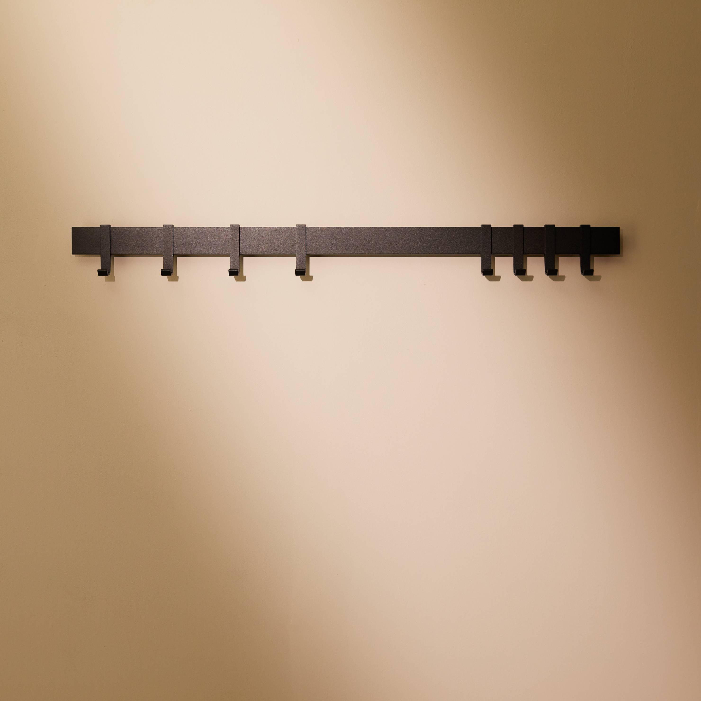 Designfabrik Hamburg Garderobenleiste Metall, Kleiderstange, Kleiderleiste, Garderobe schwarz 80cm