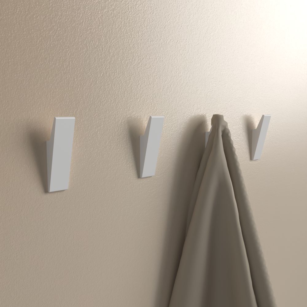 Anzeige_Render Designfabrik Hamburg Klebehaken für Handtücher, Handtuchhaken in weiß