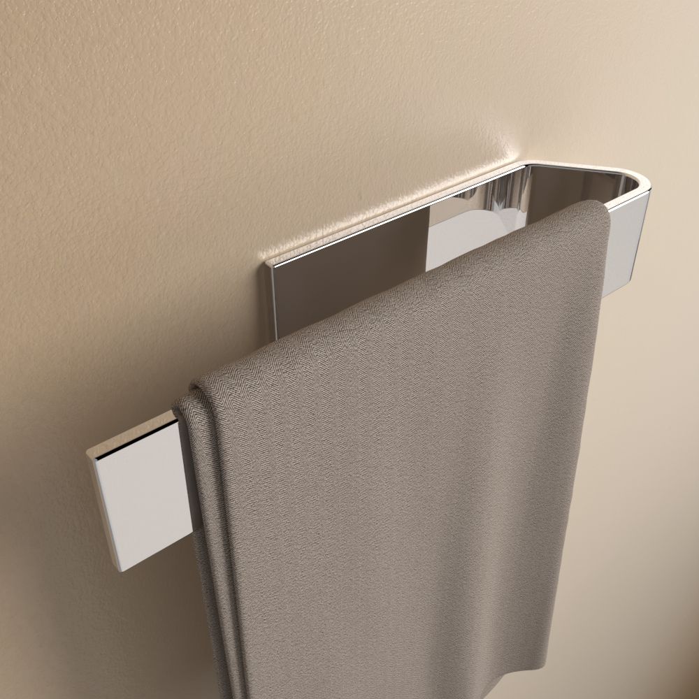 Anzeige_Render Designfabrik Hamburg towel holder No drilling Chrom 22 cm