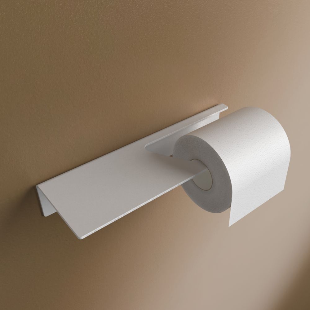 Anzeige_Render Designfabrik Hamburg toilettenpapierhalter mit Ablage No drilling matt black
