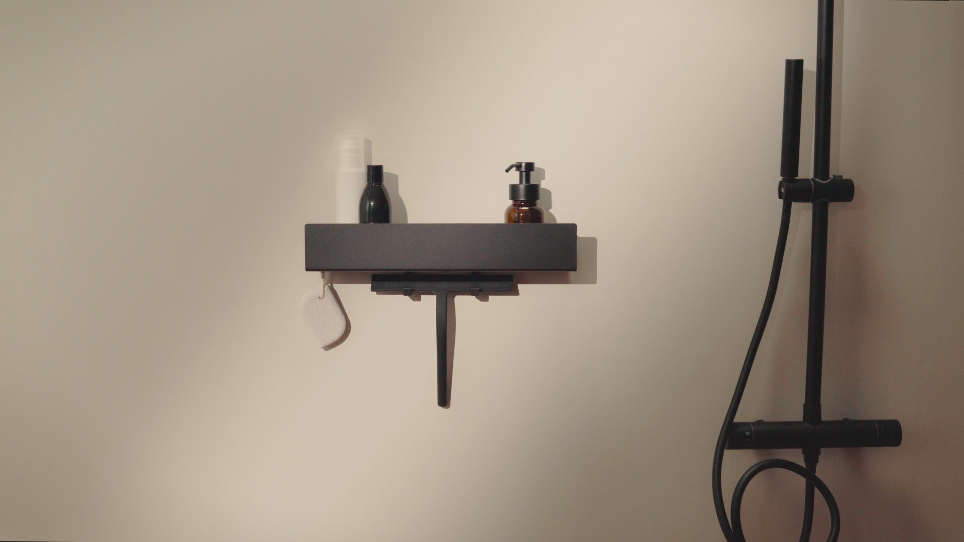 Designfabrik Hamburg Duschablage ohne Bohren, Badregal, Badezimmerablage, Organizer Dusche