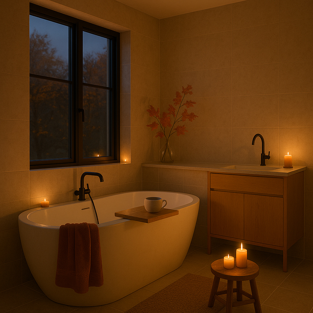 Herbstliche Wohlfühl-Oasen im Badezimmer – Design trifft Funktion