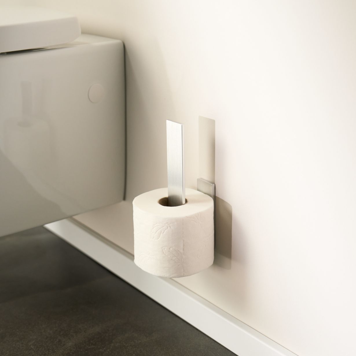 Designfabrik Hamburg Ersatzrollenhalter für Toilettenpapier zum Kleben ohne Bohren