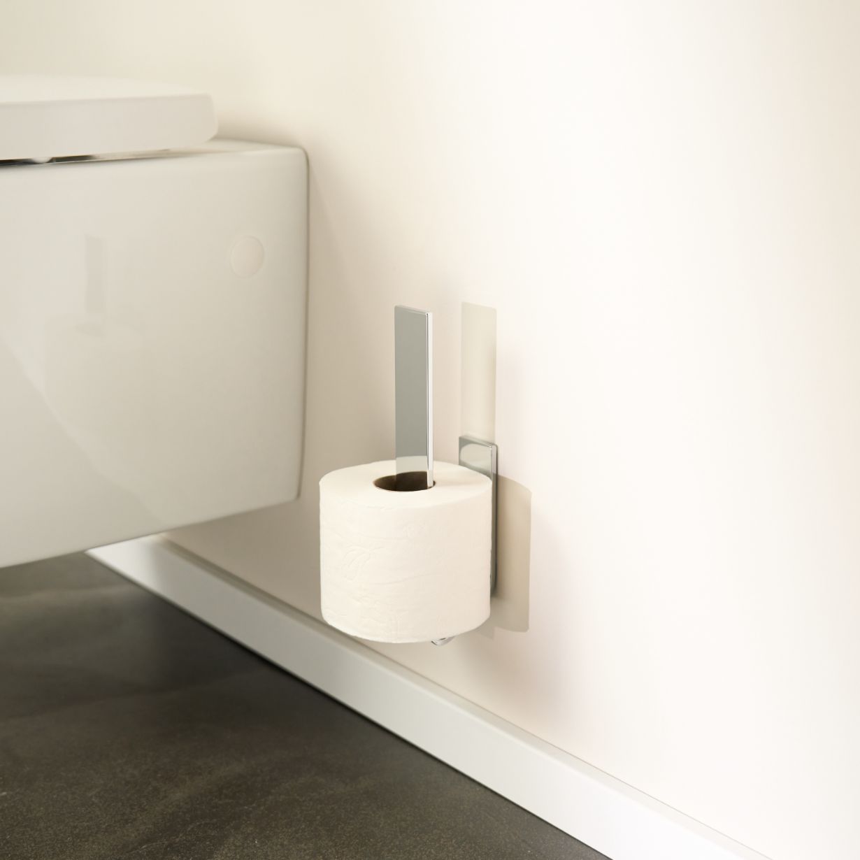 Designfabrik Hamburg Ersatzrollenhalter für Toilettenpapier zum Kleben ohne Bohren