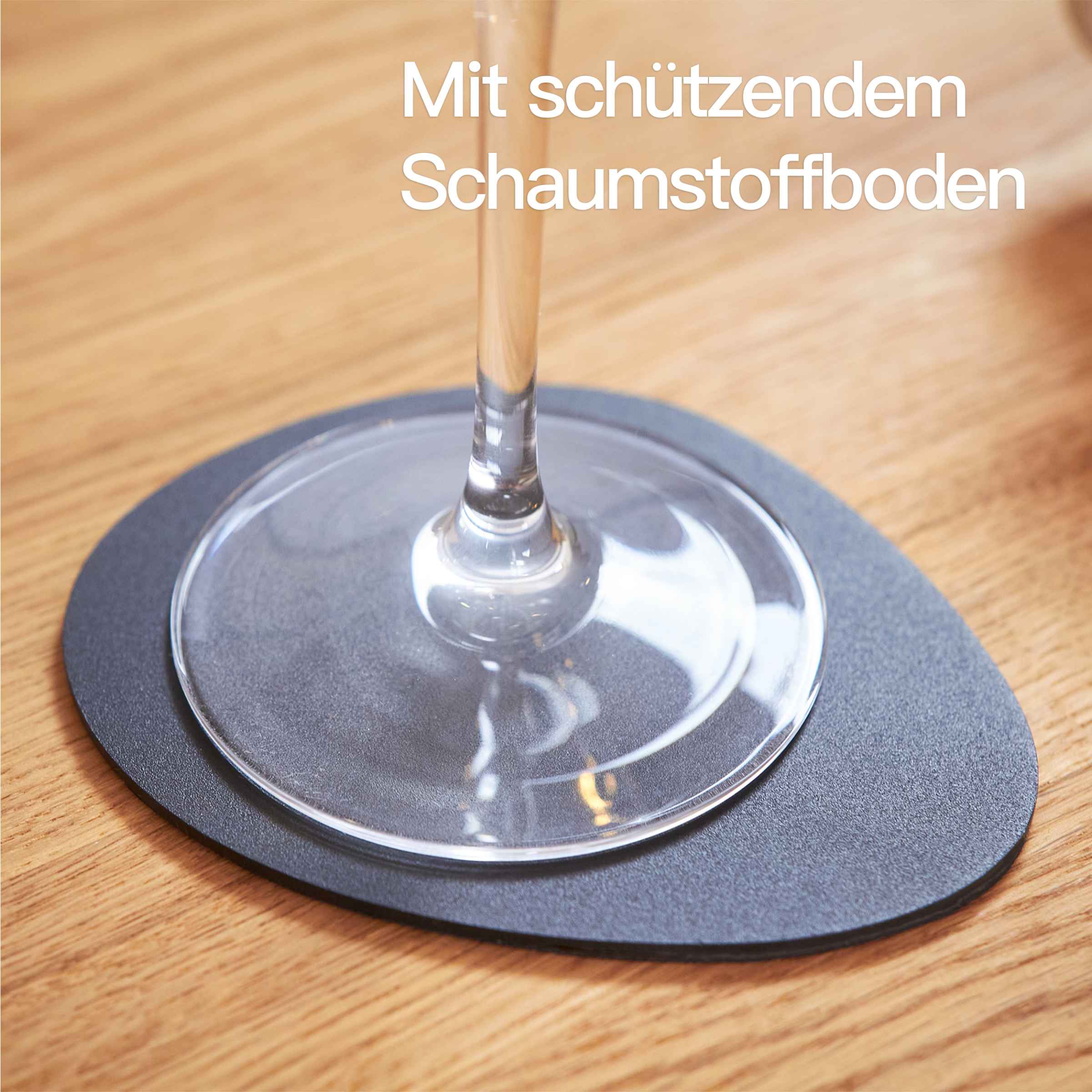 Modern design glass coasters made of metal DESIGNFABRIK HAMBURG