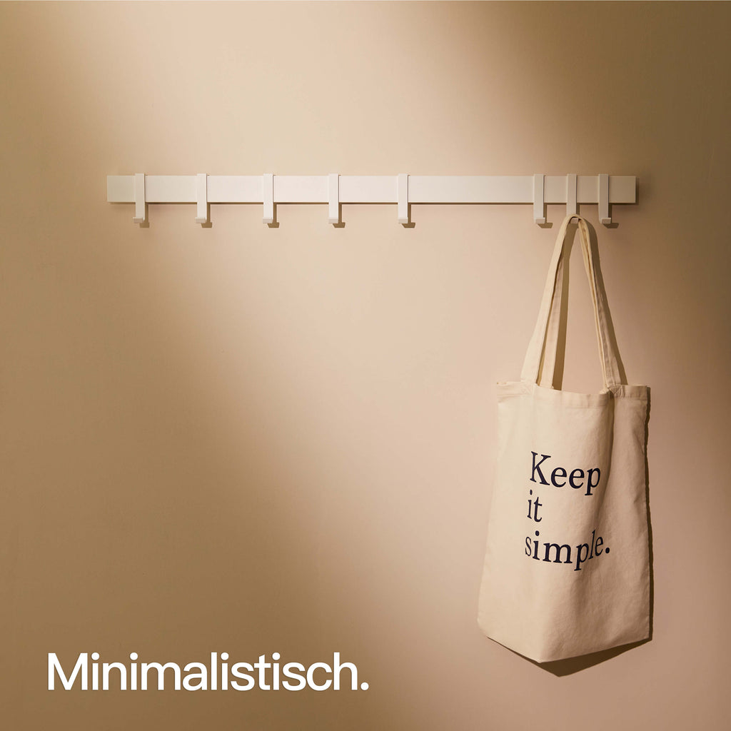 Designfabrik Hamburg Garderobenleiste Kleiderstange hochwertig modern minimalistisch schwarz weiß 58 80 