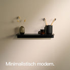 Designfabrik Hamburg Wandregal ohne Bohren zum Kleben. Badablage kleben schwarz