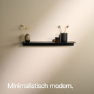 Designfabrik Hamburg Wandregal ohne Bohren zum Kleben. Badablage kleben schwarz