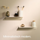 Designfabrik Hamburg Wandregal ohne Bohren zum Kleben. Badablage kleben weiß