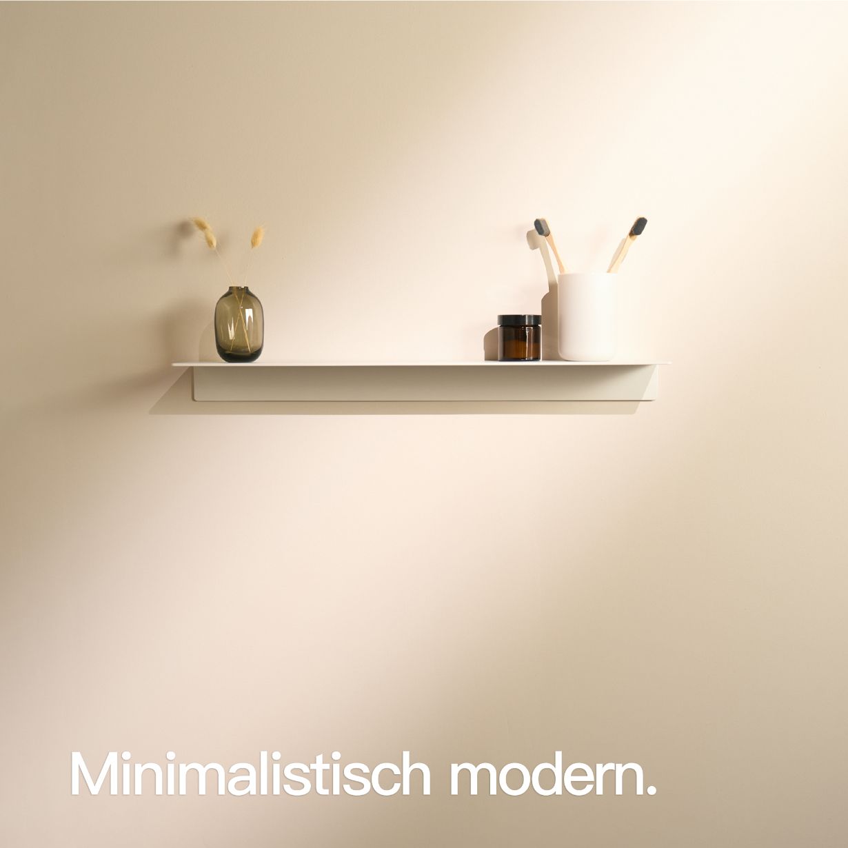 Designfabrik Hamburg Wandregal ohne Bohren zum Kleben. Badablage kleben weiß