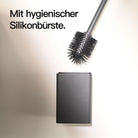 Designfabrik Hamburg hochwertiger Toilettenbürstenhalter mit Silikonbürste und Metallhalter