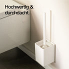 Designfabrik Hamburg hochwertiger Toilettenbürstenhalter mit Silikonbürste und Metallhalter