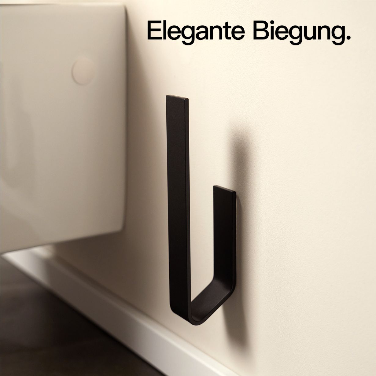 Designfabrik Hamburg Ersatzrollenhalter für Klopapier zum Kleben ohne Bohren mittels 3M Markenklebeband