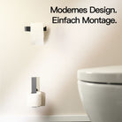 Designfabrik Hamburg Ersatzrollenhalter für Klopapier zum Kleben ohne Bohren mittels 3M Markenklebeband